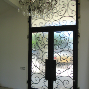 Greeley Double Entry Iron Door w/ Transom