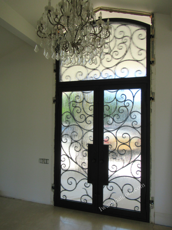 Greeley Double Entry Iron Door w/ Transom