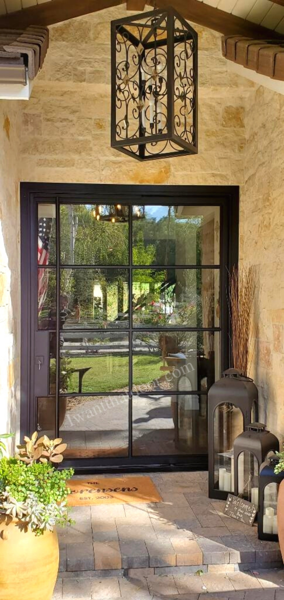 Alamosa Wrought Iron Pivot Door