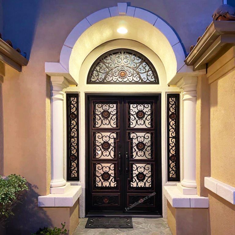 Front entry doors with glasss