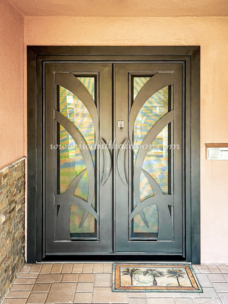 Custom Wrought Iron Steel Door in Palo Alto, CA