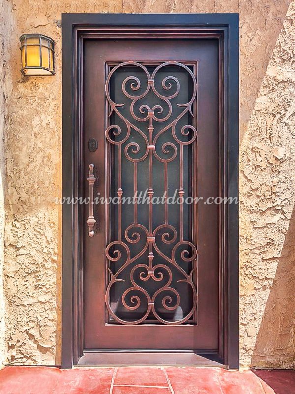 Custom Wrought Iron Single Entry Doors in Thousand Oaks, CA