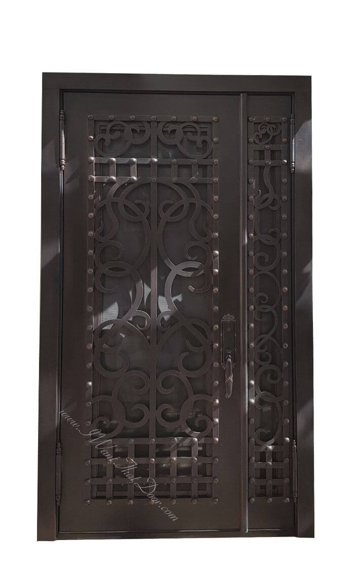 Cordoba Single Entry Iron Door with Sidelight | Universal Iron Doors