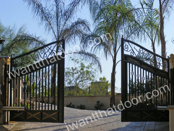 Driveway Outdoor Wrought Iron Gate