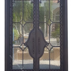 Santa Barbara Square Black Iron Door