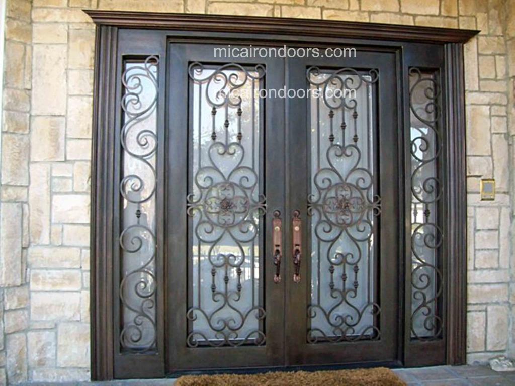 Palazzo w/ Sidelights Iron Front Doors