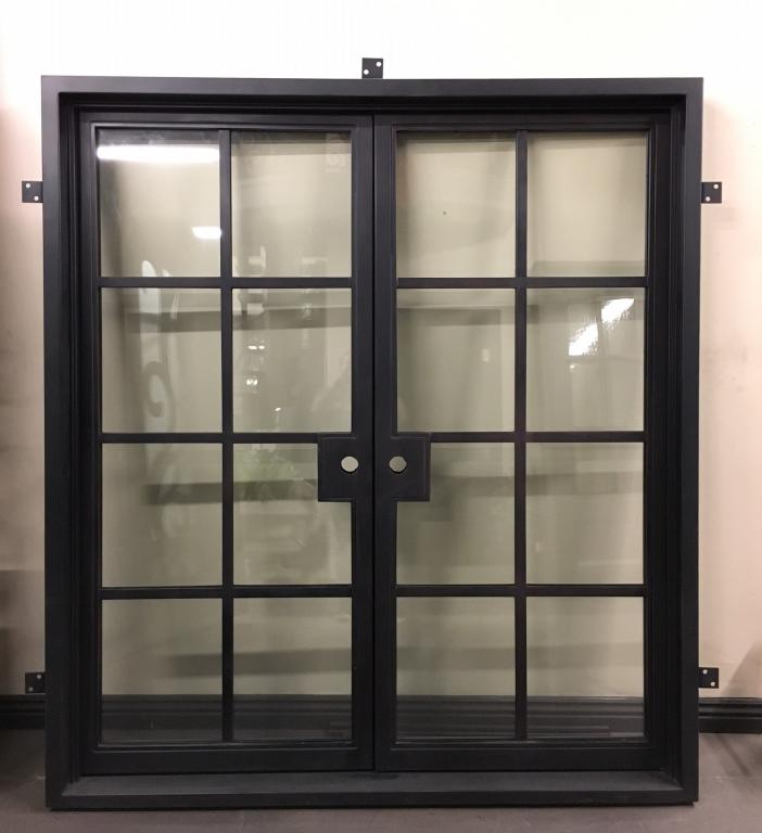 French Square Top Double Entry Iron Doors
