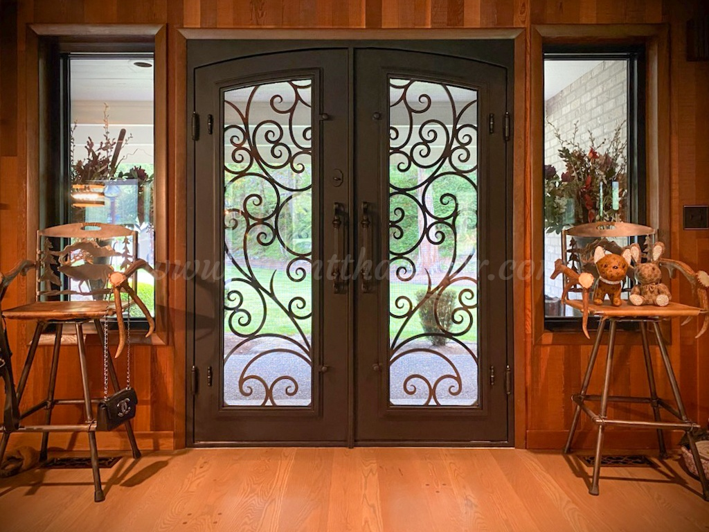 Custom iron double doors by Universal Iron Doors