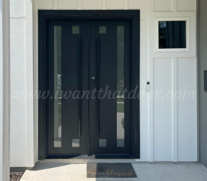 Black custom iron door from Universal Iron Doors